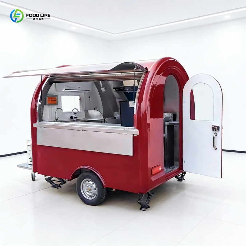 Commercial Kitchen Vendor - Mobilna kuchnia espresso ze stali nierdzewnej,