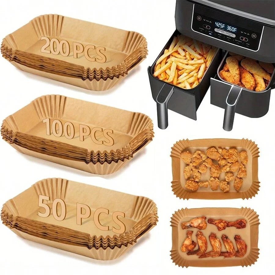 Commercial Kitchen Appliances - Papierowe wkładki do frytkownicy beztłuszczowej, jednorazowe,